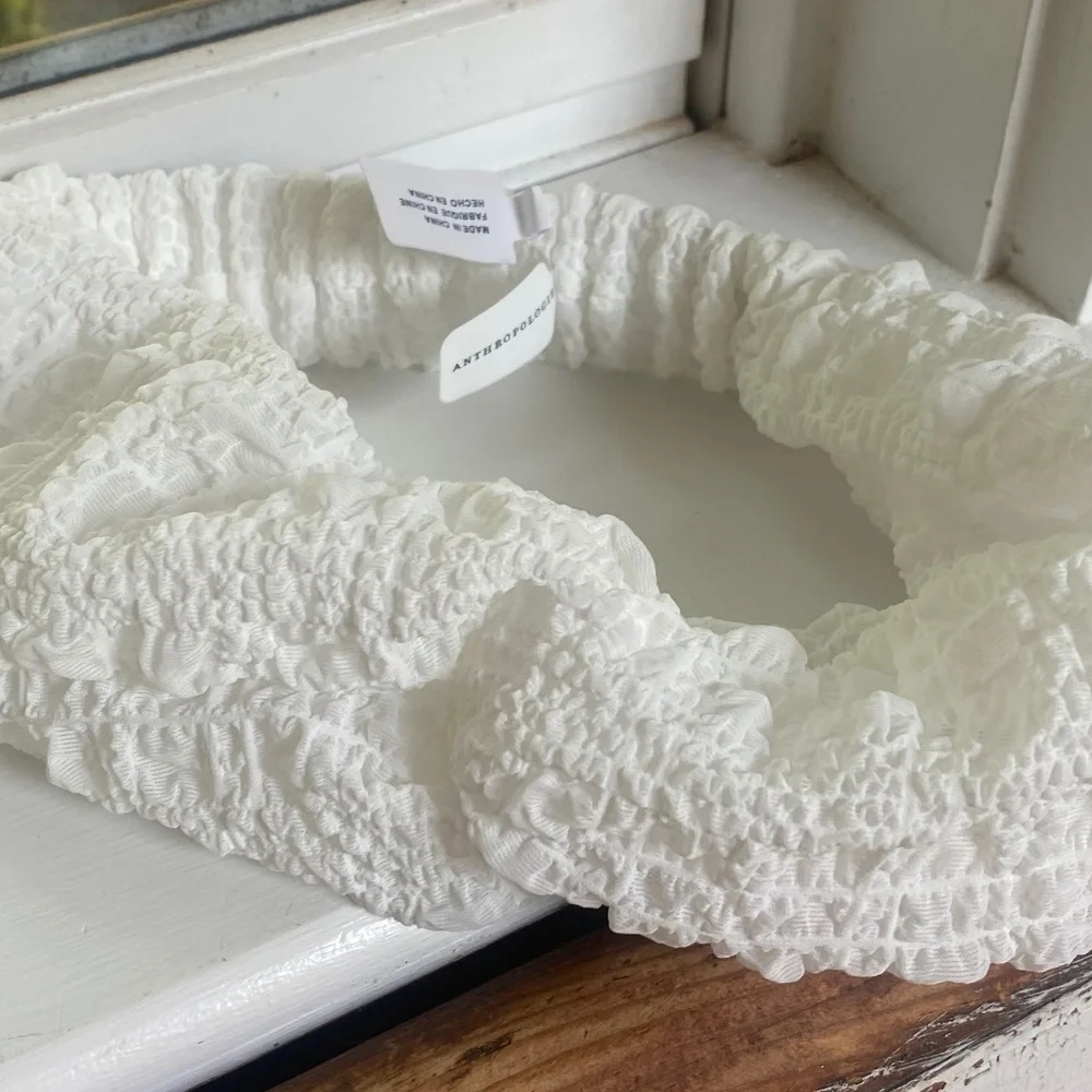 NWT  Anthropologie White Beach Twist Headband